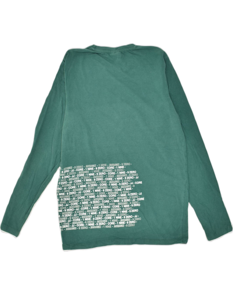 JACK & JONES Mens Graphic Top Long Sleeve Small Green Cotton | Vintage Jack & Jones | Thrift | Second-Hand Jack & Jones | Used Clothing | Messina Hembry 