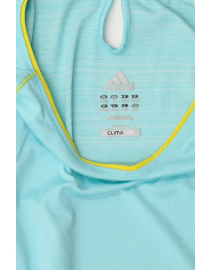 ADIDAS Womens Climalite T-Shirt Top UK 12/14 Medium Blue Polyester Vintage Adidas and Second-Hand Adidas from Messina Hembry 