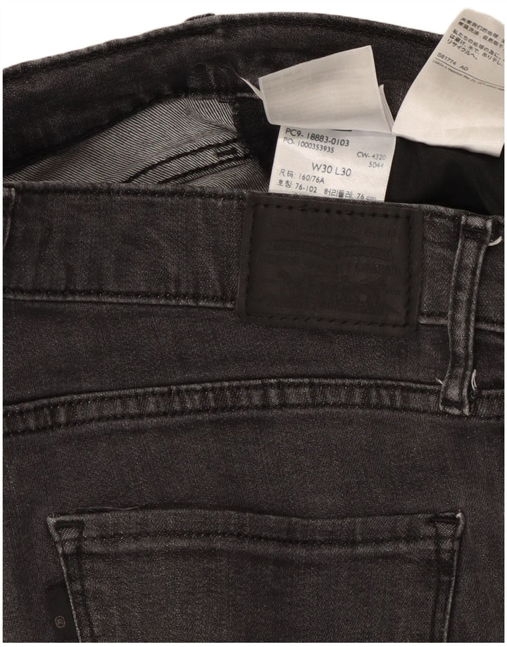 Levi's Womens 724 High Rise Straight Jeans W30 L30 Grey