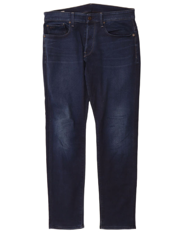 G-Star Mens Slim Jeans W32 L32 Navy Blue Cotton
