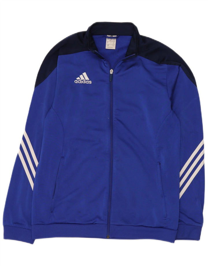 Adidas Mens Tracksuit Top Jacket Medium Blue Polyester