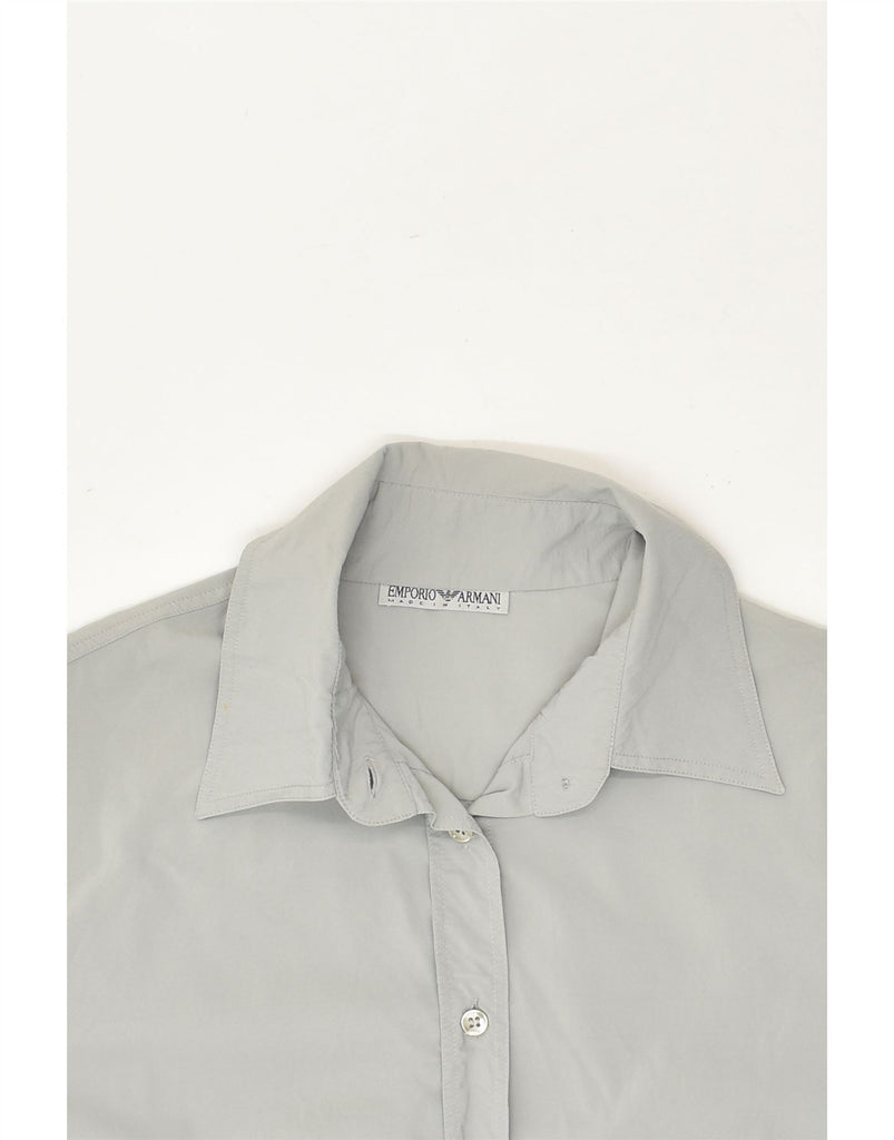 EMPORIO ARMANI Womens Shirt IT 46 Large Grey Viscose | Vintage Emporio Armani | Thrift | Second-Hand Emporio Armani | Used Clothing | Messina Hembry 