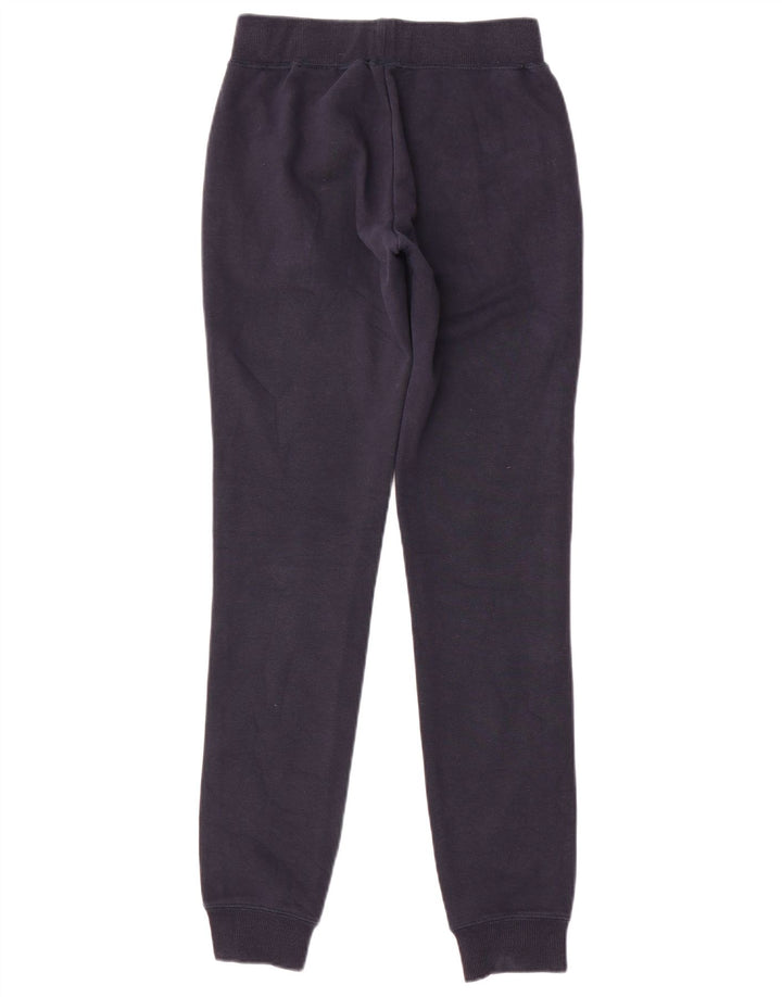 REEBOK Womens Tracksuit Trousers Joggers UK 0/2 2XS  Navy Blue Cotton