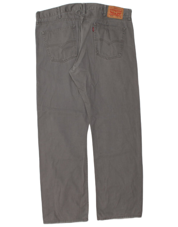 Levi's Mens 514 Straight Casual Trousers W40 L32 Grey Cotton