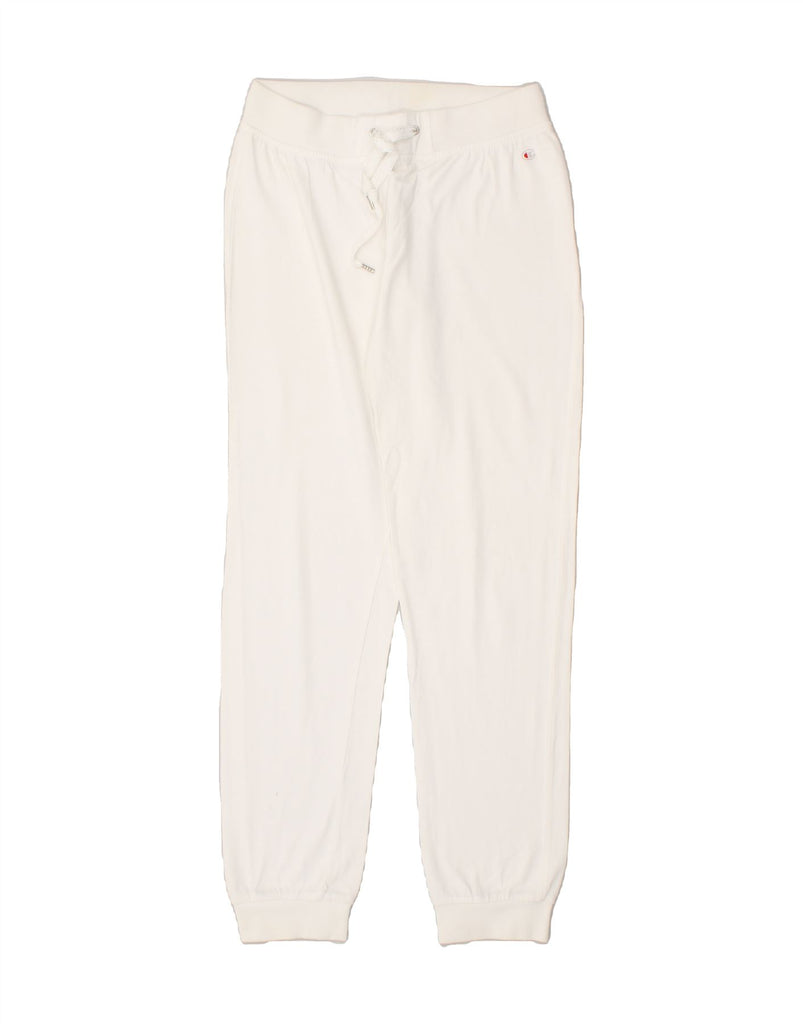 CHAMPION Womens Tracksuit Trousers Joggers UK 14 Large White Cotton Vintage Champion and Second-Hand Champion from Messina Hembry 