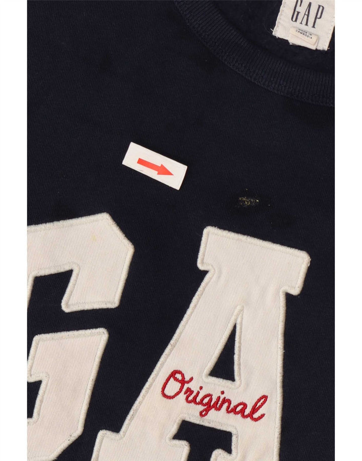 Gap Mens Graphic Sweatshirt Jumper Medium Navy Blue Cotton