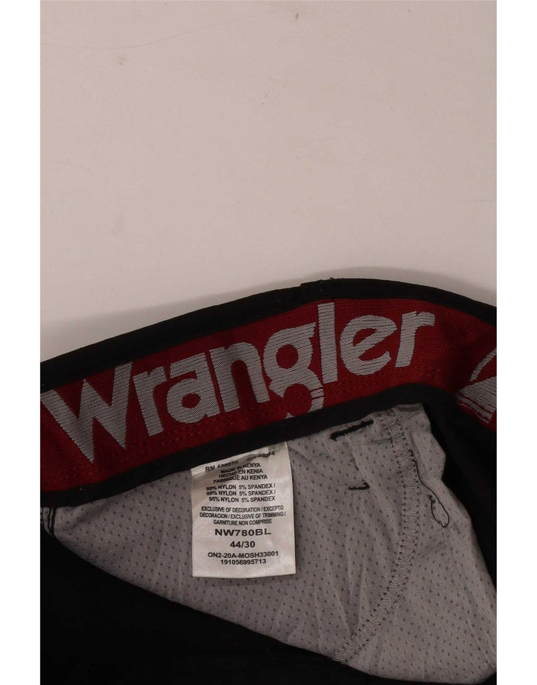 Wrangler Mens Straight Cargo Trousers W44 L30 Black Nylon