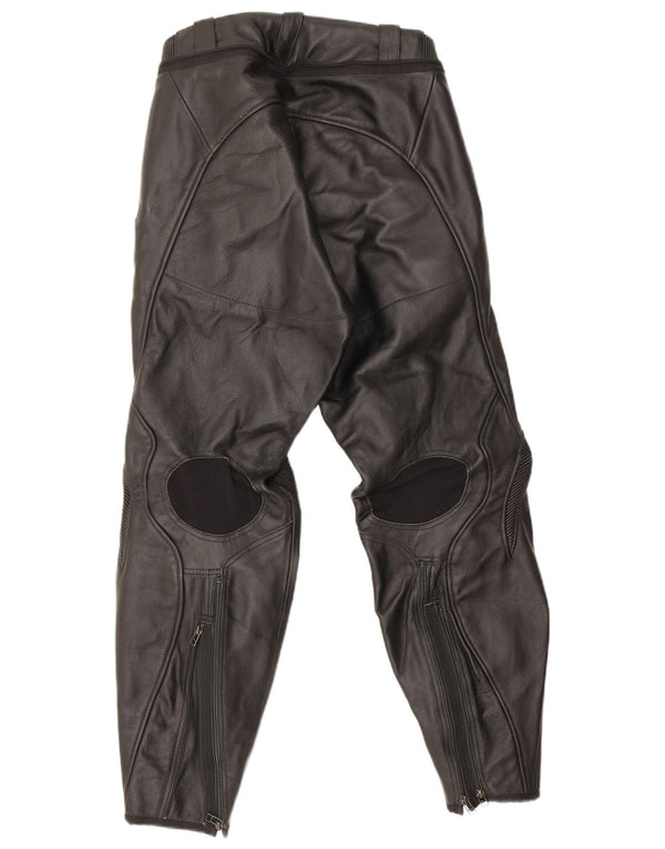 Dainese Mens Leather Moto Racer Trousers Size 52 Medium W32 L29 Black