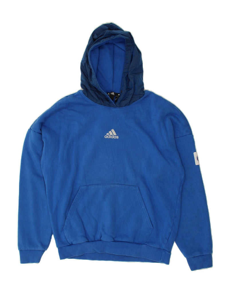 ADIDAS Mens Graphic Hoodie Jumper Medium Blue Cotton | Vintage Adidas | Thrift | Second-Hand Adidas | Used Clothing | Messina Hembry 