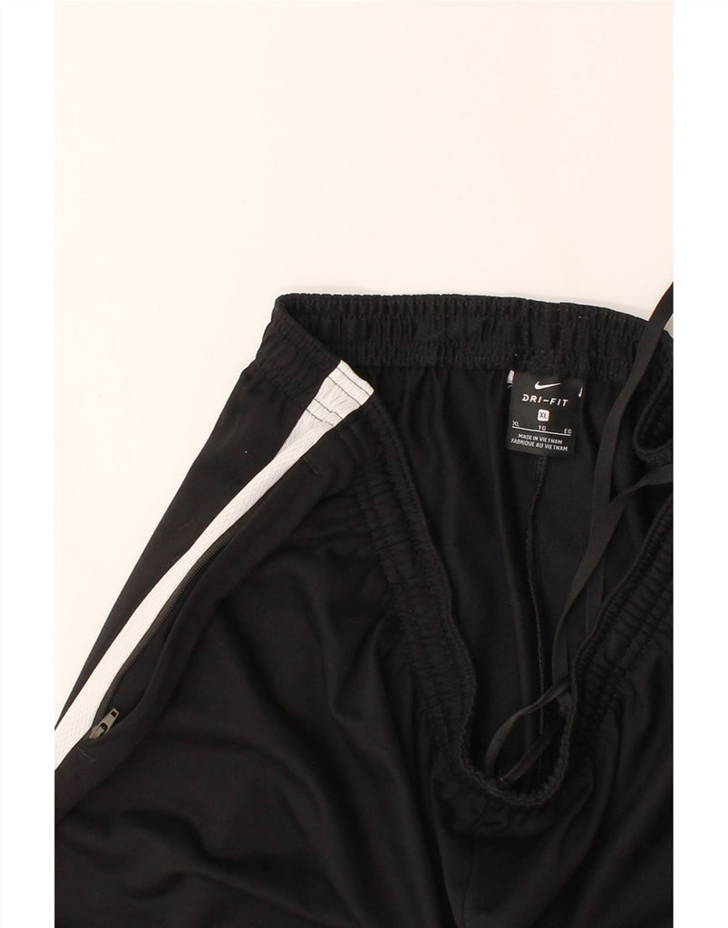 NIKE Mens Dri Fit Tracksuit Trousers XL Black Colourblock Polyester Vintage Nike and Second-Hand Nike from Messina Hembry 