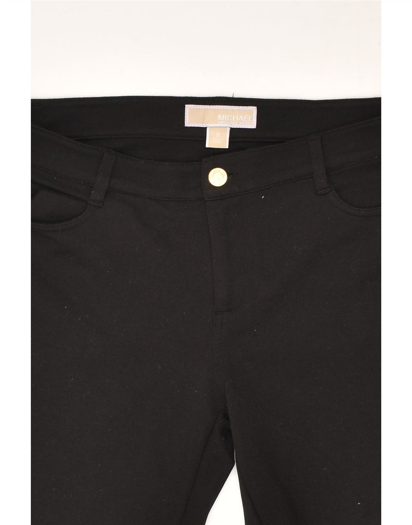 MICHAEL KORS Womens Skinny Casual Trousers US 8 Medium W32 L29 Black | Vintage Michael Kors | Thrift | Second-Hand Michael Kors | Used Clothing | Messina Hembry 