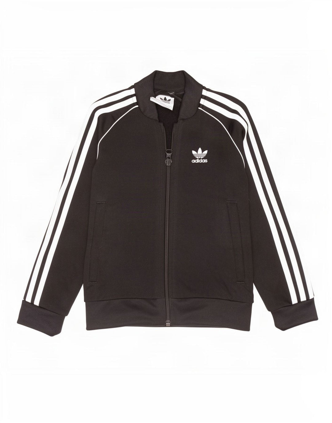 Adidas Girls Tracksuit Top Jacket 5-6 Years Black Polyester