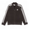 Adidas Girls Tracksuit Top Jacket 5-6 Years Black Polyester