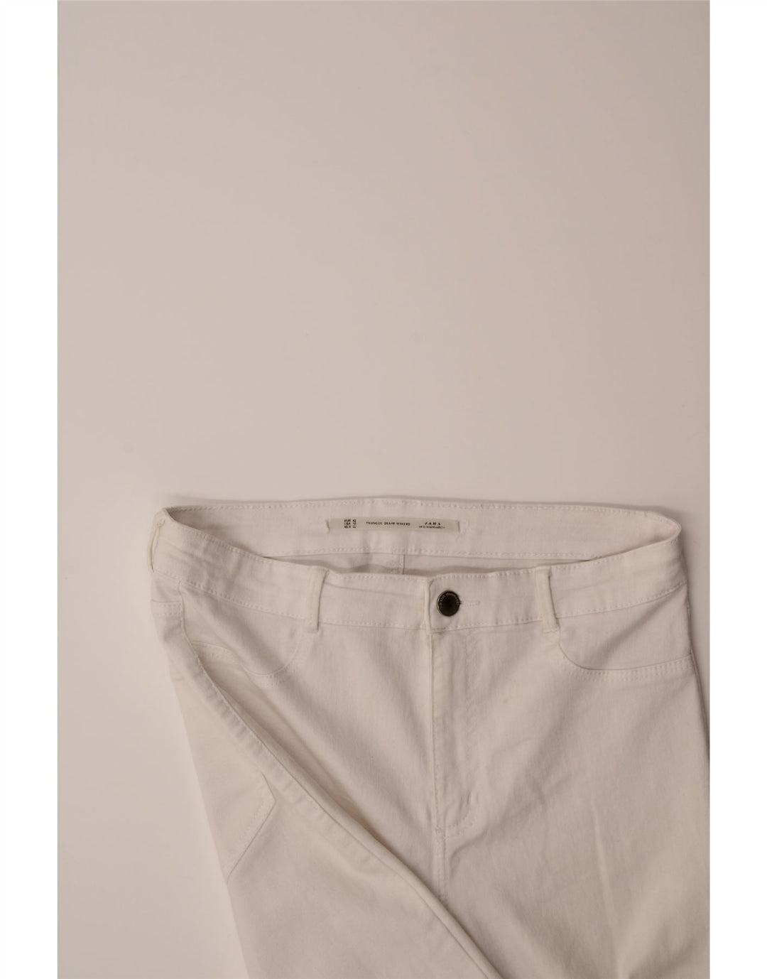 ZARA Womens Distressed Skinny Jeans EU 42 Large W32 L29 White Vintage Zara and Second-Hand Zara from Messina Hembry 