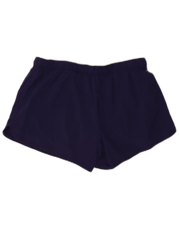 NIKE Womens Dri Fit Sport Shorts UK 14 Large  Purple Polyester