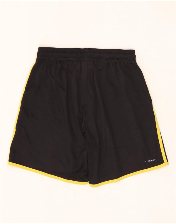 ADIDAS Boys Climalite Sport Shorts 11-12 Years Medium Black Polyester