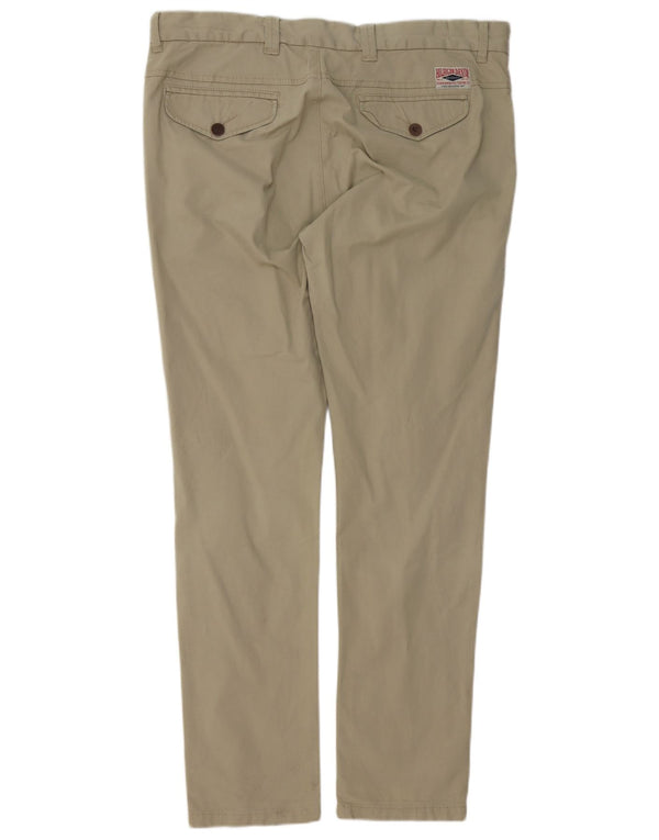 Tommy Hilfiger Mens Slim Chino Trousers W36 L32 Khaki Cotton