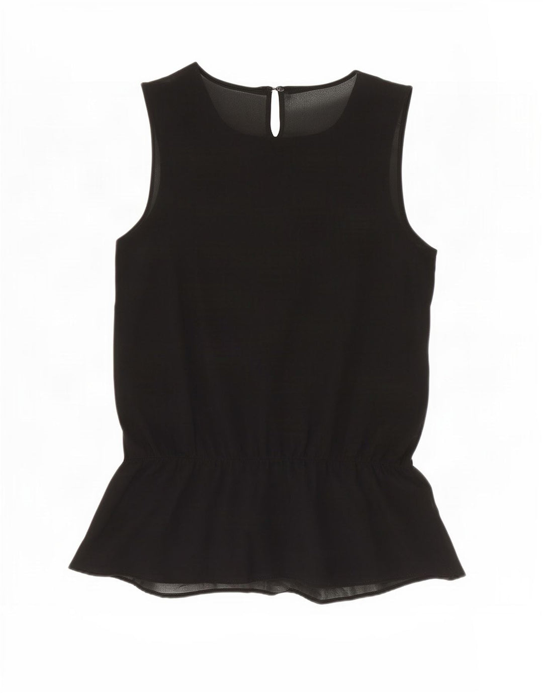 Zara Womens Sleeveless Blouse Top UK 6 XS Black Polyester