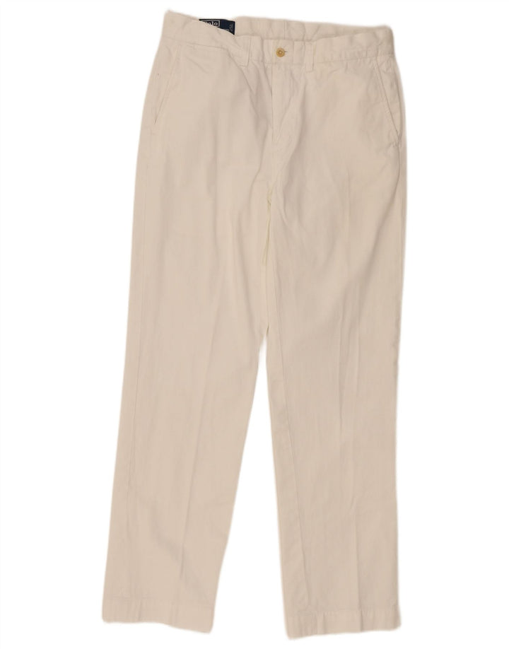 POLO RALPH LAUREN Mens Smith Pant Straight Chino Trousers W32 L32 White