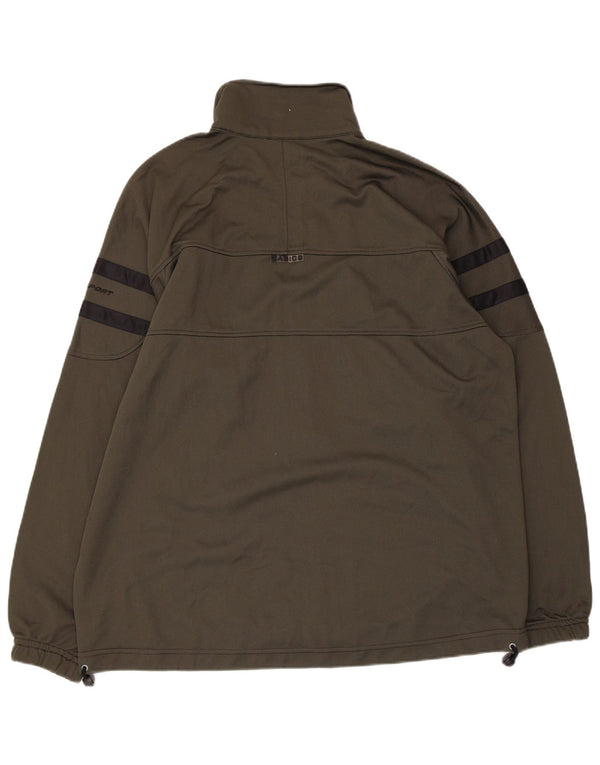 ASICS Mens Tracksuit Top Jacket Large Khaki