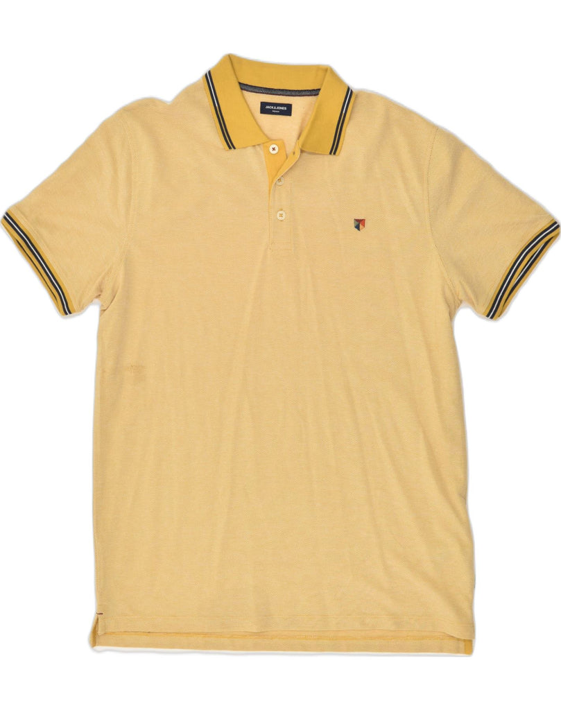 JACK & JONES Mens Slim Polo Shirt XL Yellow Cotton | Vintage Jack & Jones | Thrift | Second-Hand Jack & Jones | Used Clothing | Messina Hembry 