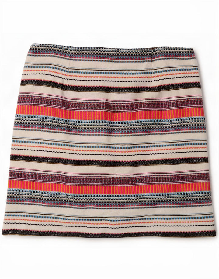 White Stuff Womens Mini Skirt UK 12 Medium W32 Multicoloured Striped Cotton