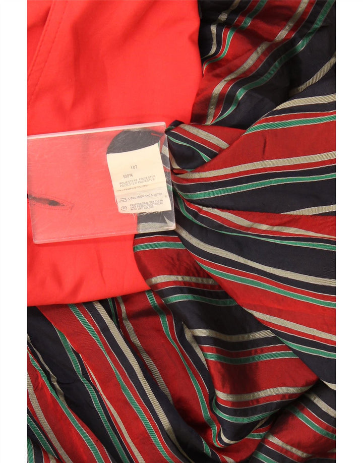 Vintage Womens Double Breasted Coat UK 16 Large Red Polyester