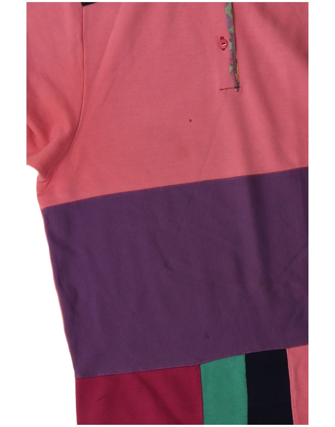 VINTAGE Womens Sweatshirt Jumper UK 18 XL Multicoloured Colourblock