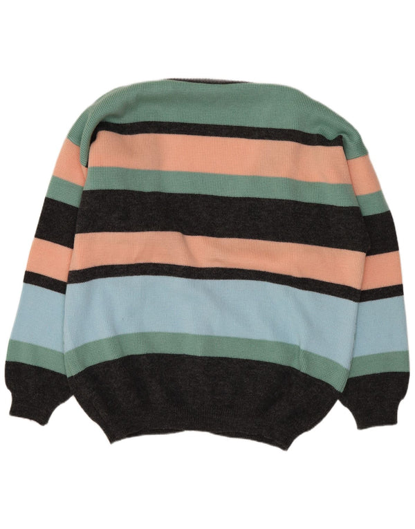 VINTAGE Mens Cardigan Sweater IT 52/54 Large Multicoloured Fair Isle