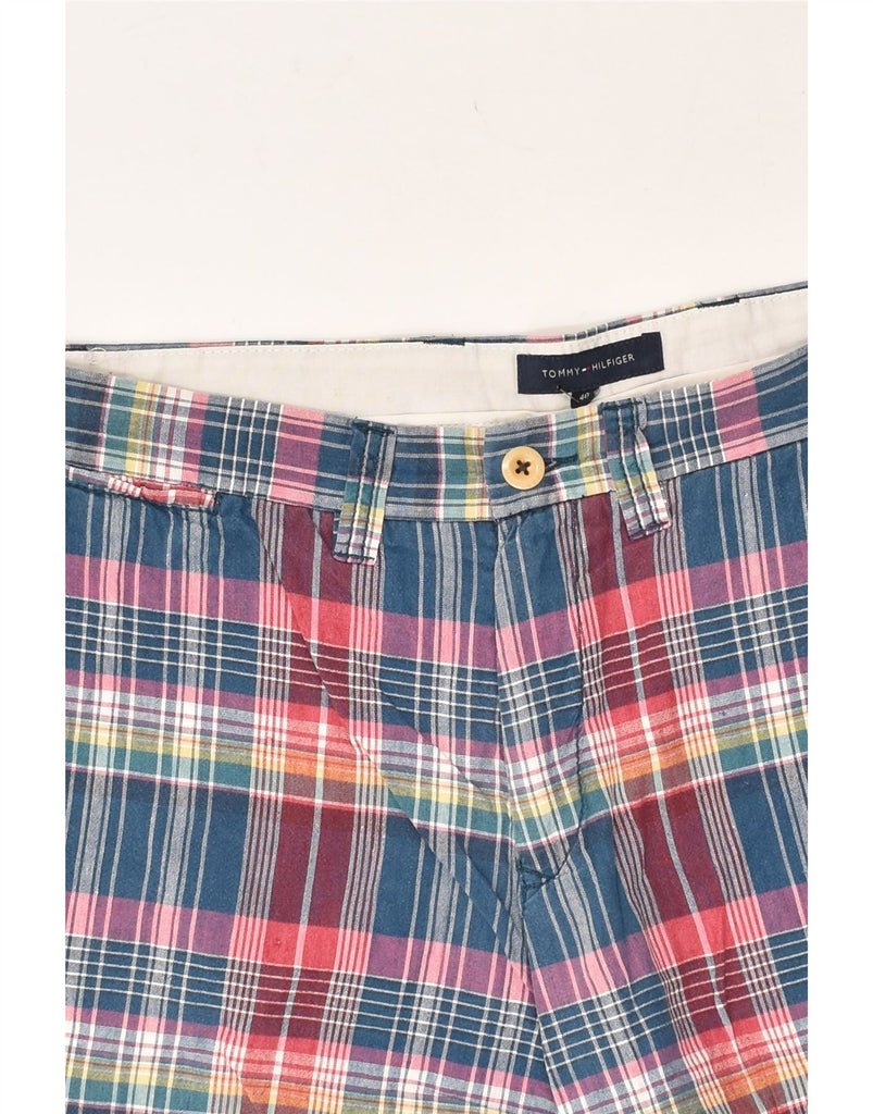 TOMMY HILFIGER Mens Chino Shorts W40 XL Multicoloured Plaid Cotton | Vintage Tommy Hilfiger | Thrift | Second-Hand Tommy Hilfiger | Used Clothing | Messina Hembry 