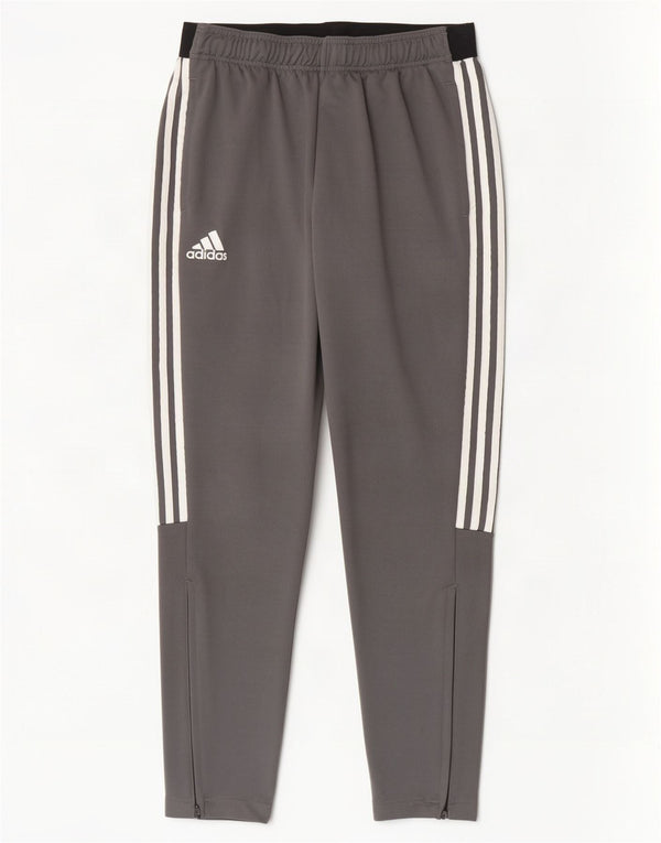 Adidas Mens Climalite Tracksuit Trousers UK 44/46 Large Grey Colourblock