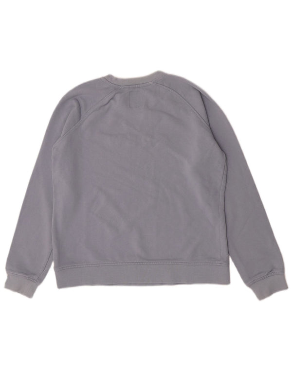 Crew Clothing Womens Graphic Sweatshirt Jumper UK 12 Medium Blue Cotton