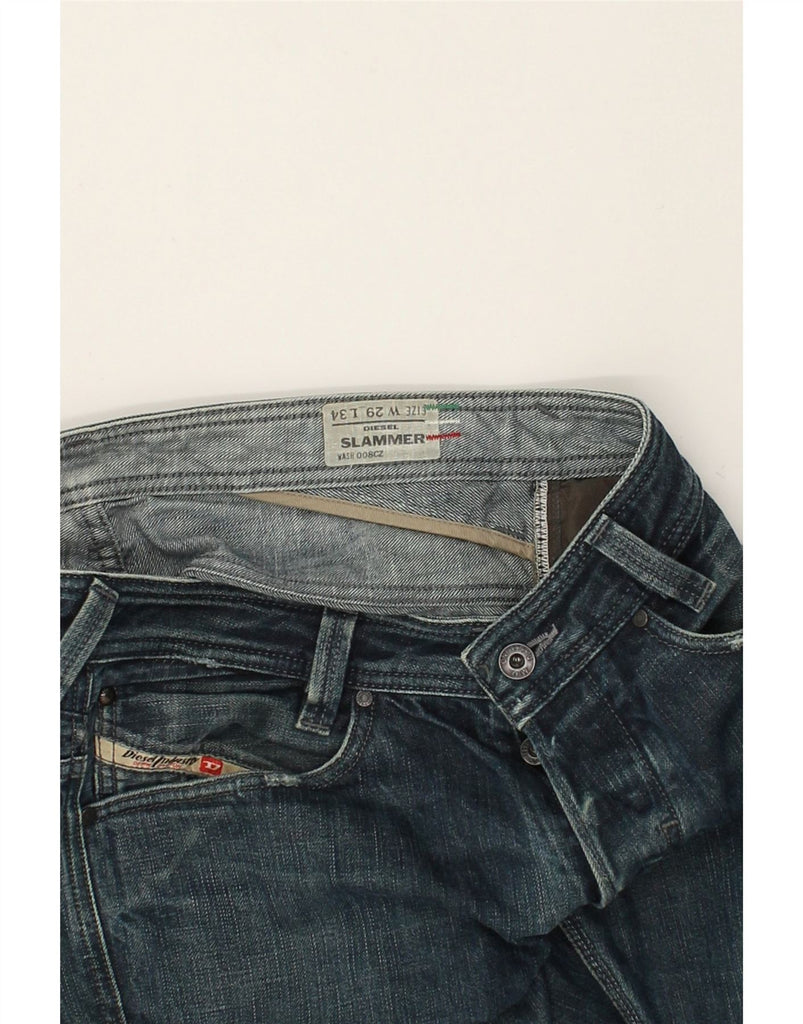 DIESEL Womens Slammer Straight Jeans W29 L30 Navy Blue Cotton | Vintage Diesel | Thrift | Second-Hand Diesel | Used Clothing | Messina Hembry 