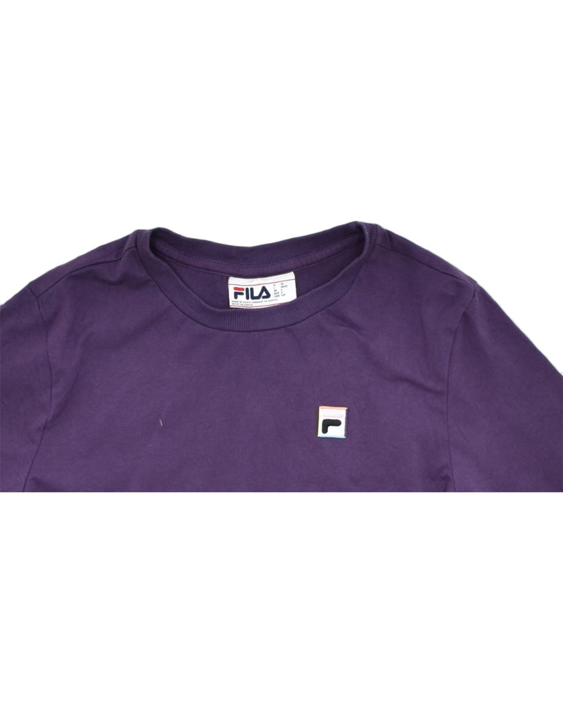 FILA Womens T-Shirt Top UK 8 Small Purple | Vintage | Thrift | Second-Hand | Used Clothing | Messina Hembry 