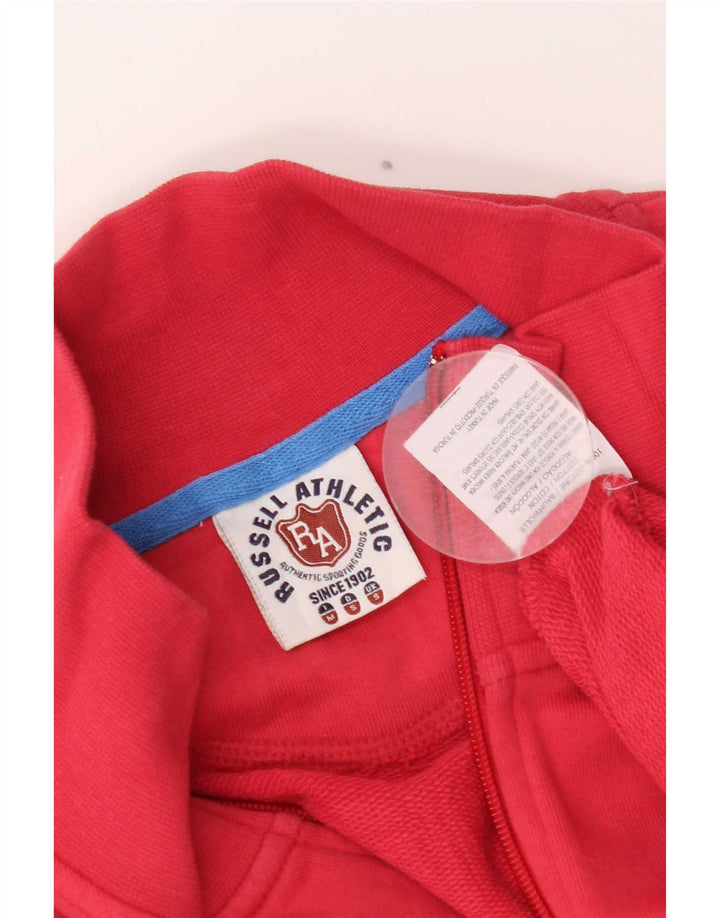 Russell Athletic Mens Tracksuit Top Jacket Small Red Cotton