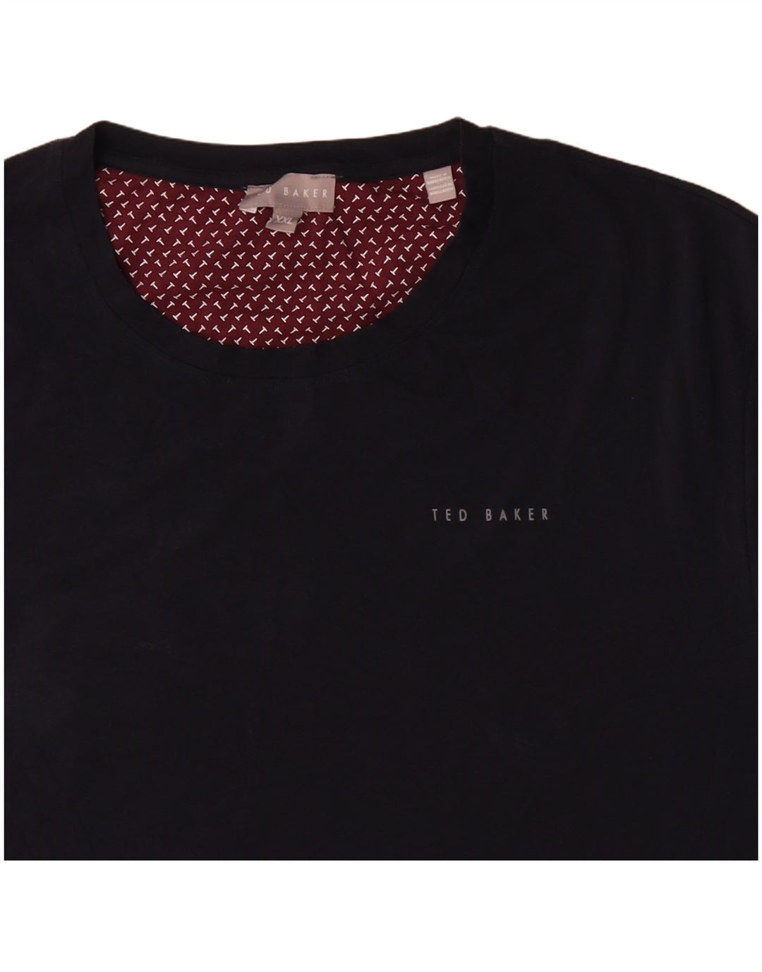 Ted Baker Mens T-Shirt Top 2XL Navy Blue Cotton