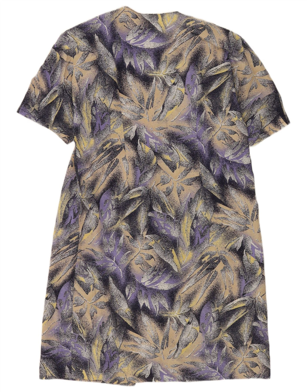 Vintage Womens Shift Dress UK 14 Medium Purple Floral