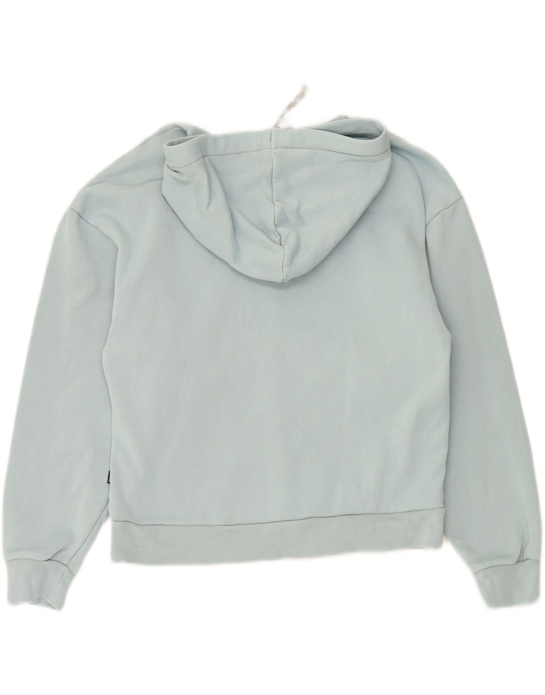 PUMA Womens Oversized Graphic Hoodie Jumper UK 10 Small Blue Vintage Puma and Second-Hand Puma from Messina Hembry 