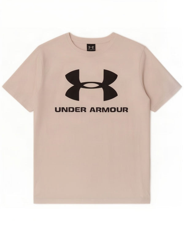 Under Armour Womens Graphic T-Shirt Top UK 14 Large White Cotton