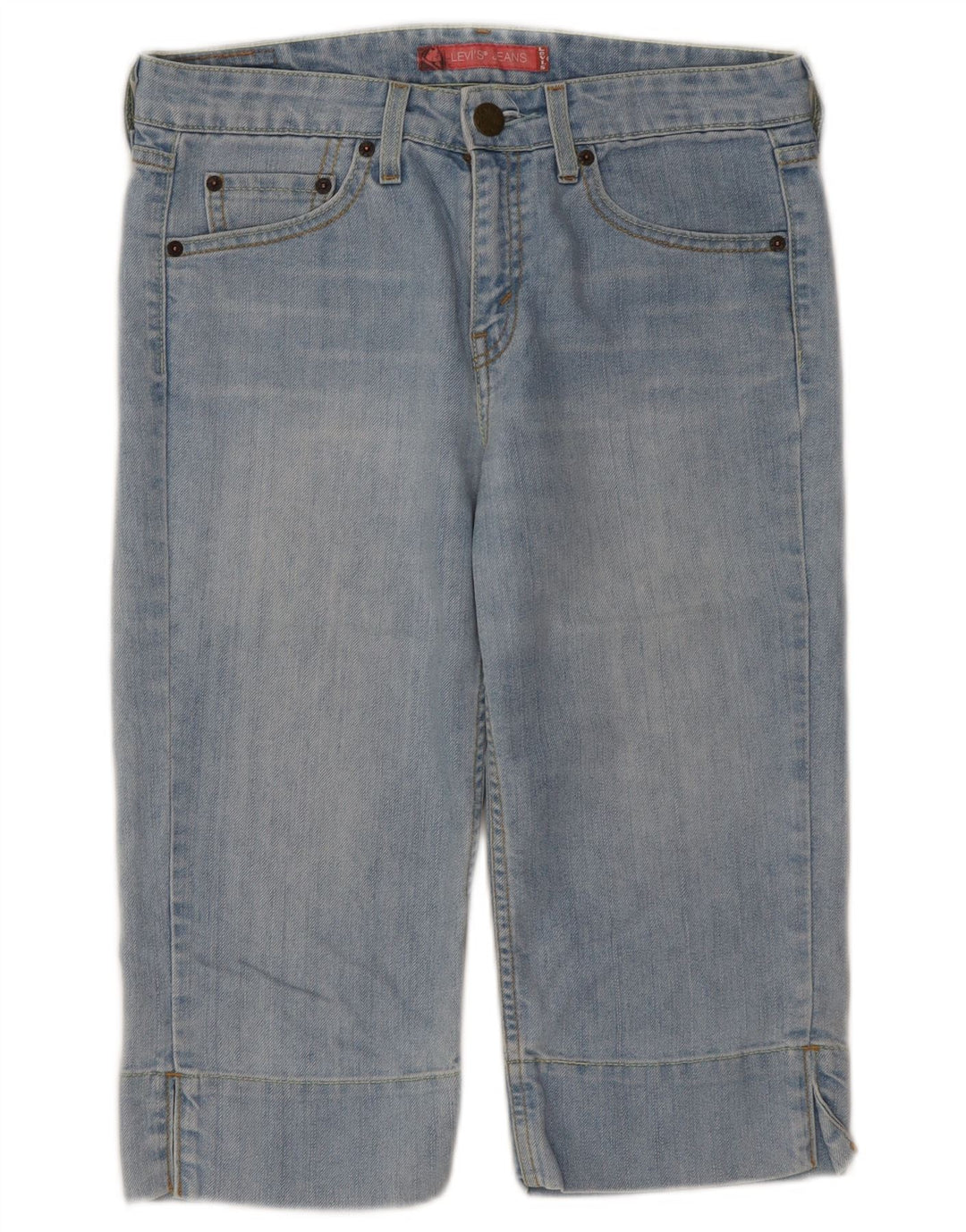 Levi's Womens Bermuda Denim Shorts US 9 Medium W32  Blue Ramie