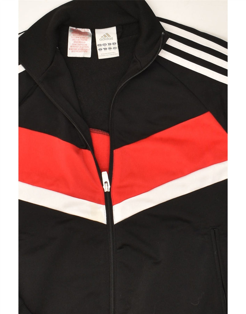 ADIDAS Boys Tracksuit Top Jacket 11-12 Years Black Colourblock Polyester | Vintage Adidas | Thrift | Second-Hand Adidas | Used Clothing | Messina Hembry 