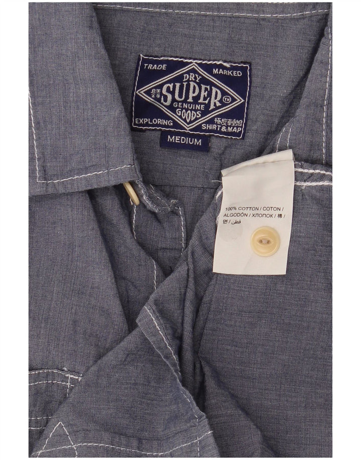 Superdry Mens Shirt Medium Blue Cotton