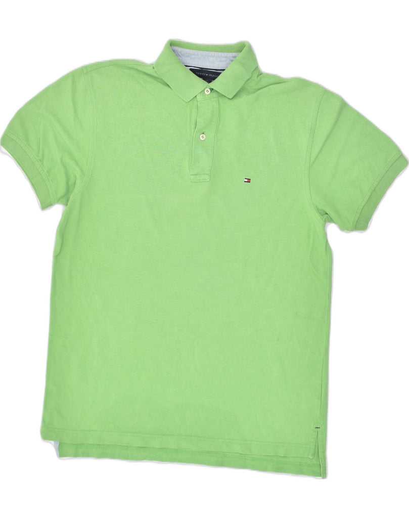 TOMMY HILFIGER Mens Polo Shirt Small Green Cotton | Vintage Tommy Hilfiger | Thrift | Second-Hand Tommy Hilfiger | Used Clothing | Messina Hembry 