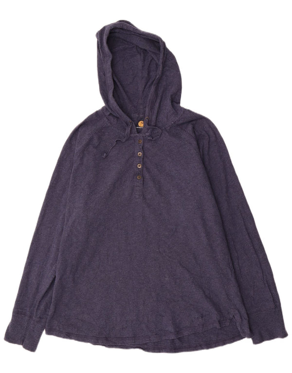 Carhartt Womens Hooded Top Long Sleeve US 16/18 XL Navy Blue Cotton