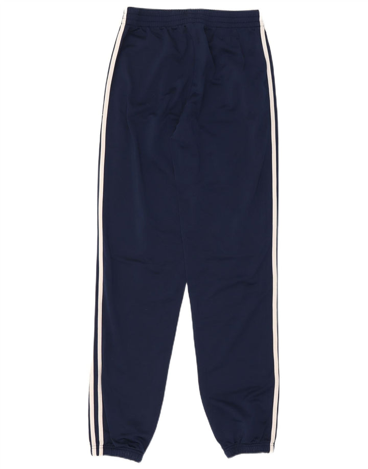 Adidas Boys Tracksuit Trousers Joggers 15-16 Years Navy Blue Polyester