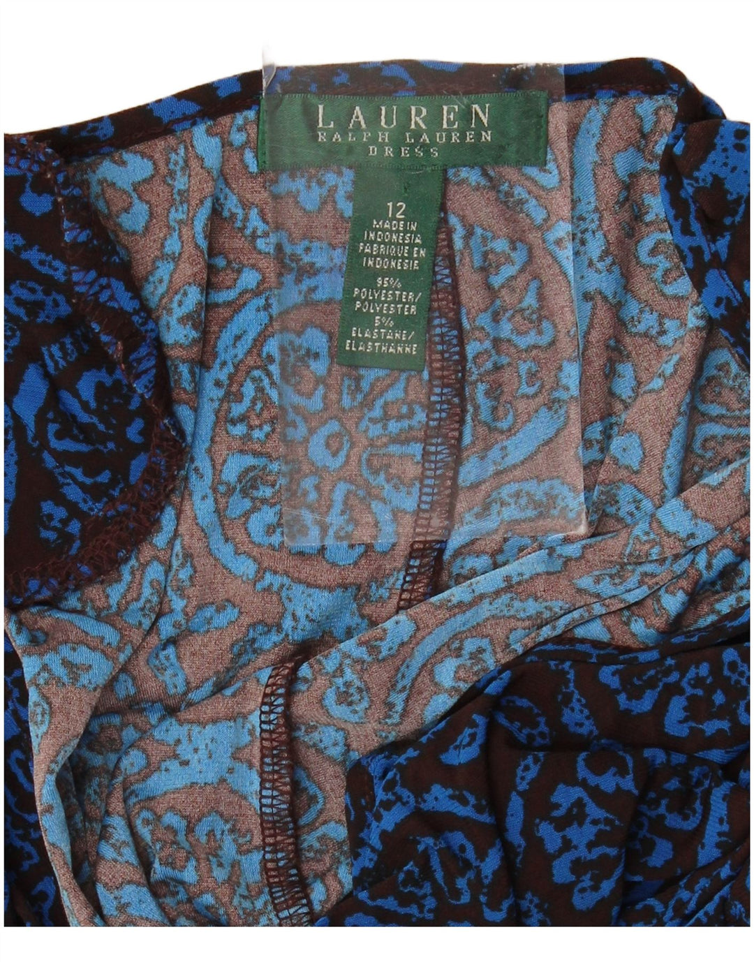 RALPH LAUREN Womens Sleeveless Sheath Dress US 12 Large Blue Floral