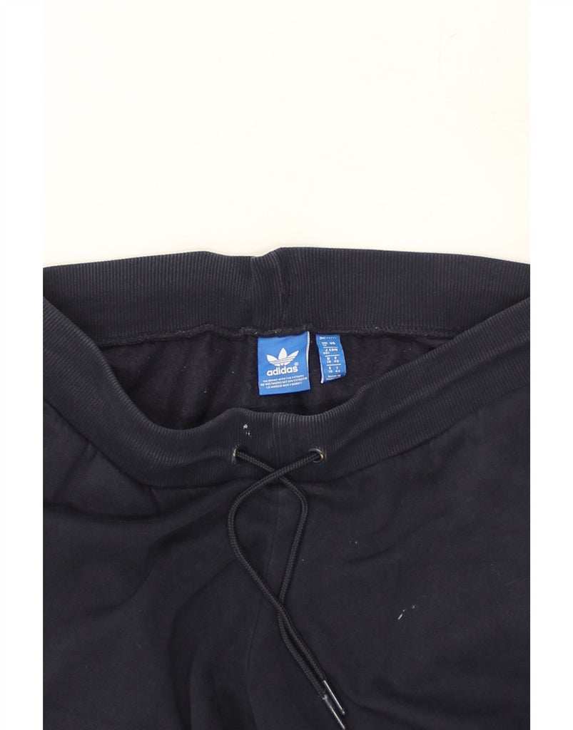 ADIDAS Womens Tracksuit Trousers Joggers UK 12 Medium  Navy Blue Cotton | Vintage Adidas | Thrift | Second-Hand Adidas | Used Clothing | Messina Hembry 