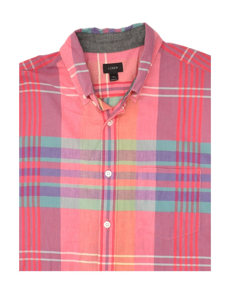 J. CREW Mens Shirt Medium Pink Plaid Cotton | Vintage J. Crew | Thrift | Second-Hand J. Crew | Used Clothing | Messina Hembry 