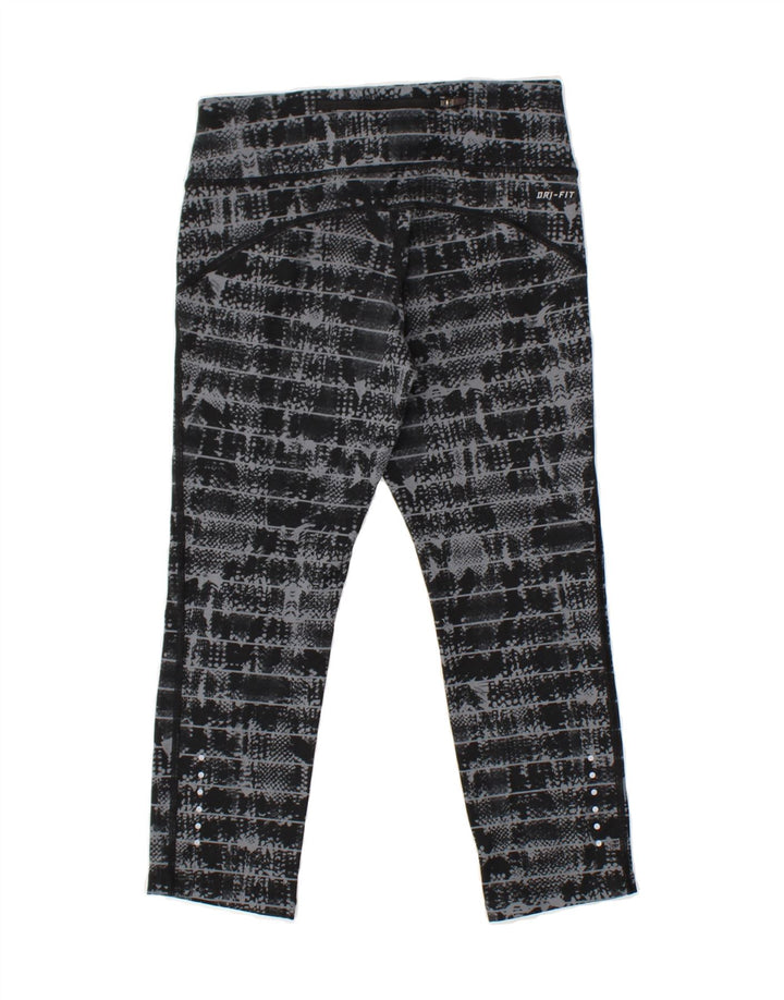 NIKE Womens Dri Fit Capri Leggings XS  Black Striped Vintage Nike and Second-Hand Nike from Messina Hembry 