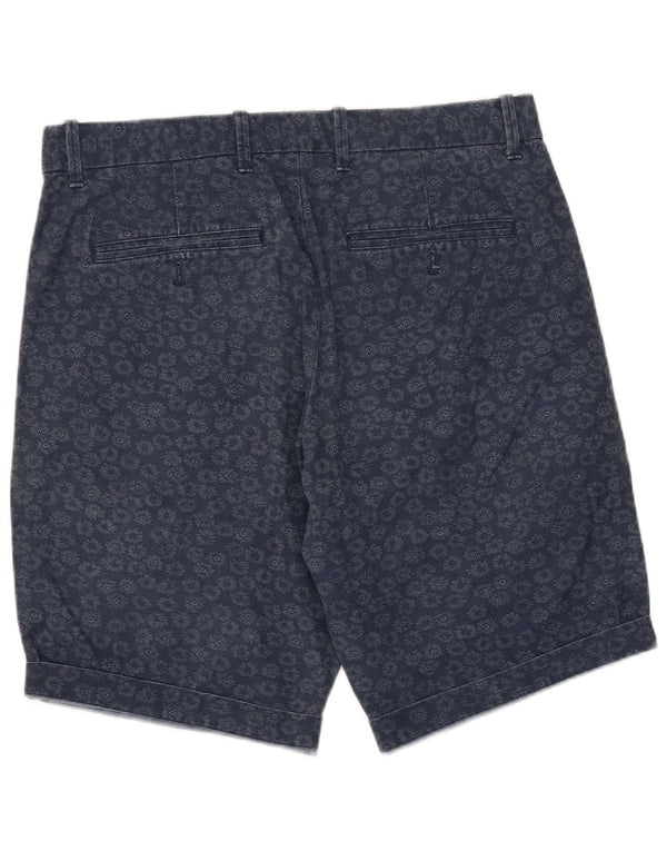 GAP Mens Chino Shorts W30 Medium Navy Blue Floral Cotton